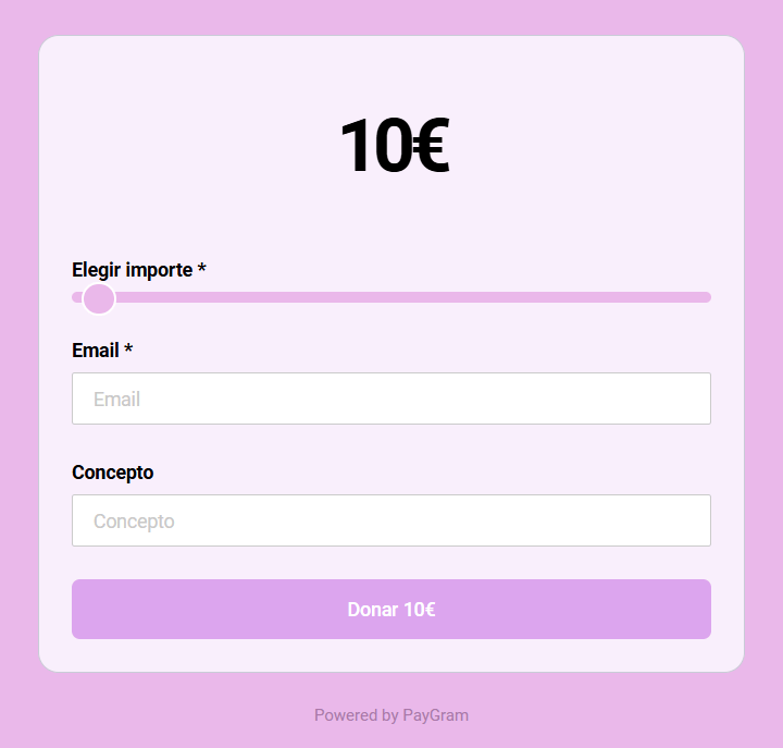 Donación a través de TPV